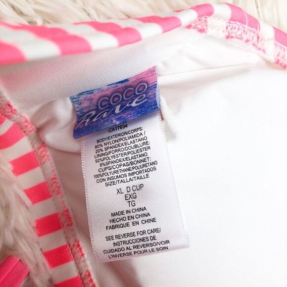Coco Rave Pink Flamingo bikini top size XL 38D - Picture 5 of 5